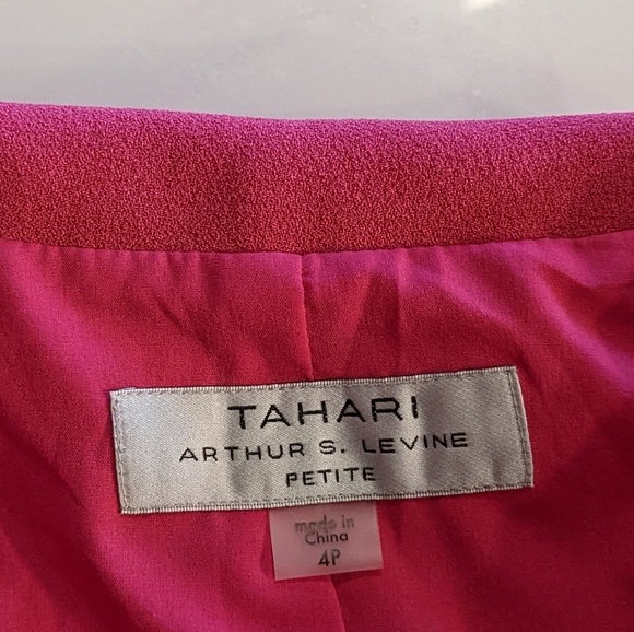 Tahari Pink Petite Flared Sleeve Blazer - Size 4P - Picture 2 of 6